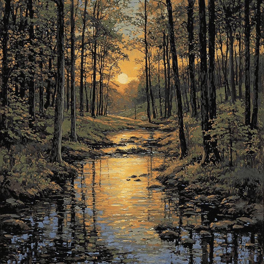 Andrew Wyeth Inspired Ethereal Forest At Dusk Paint By Color