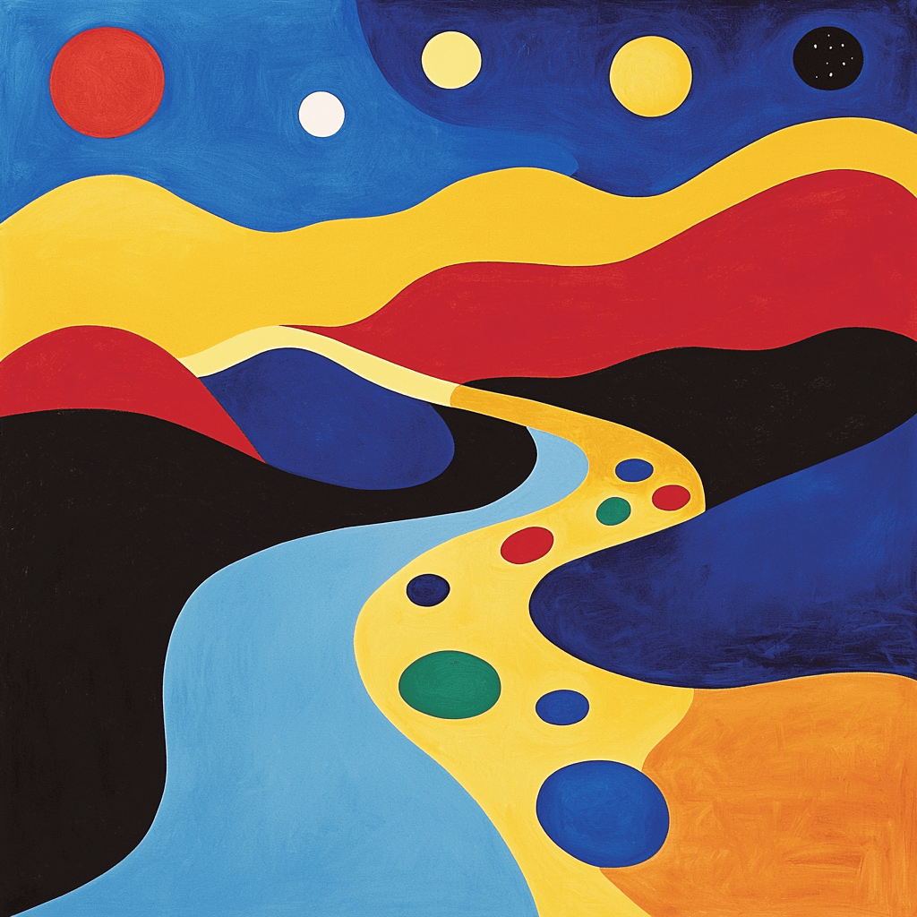 Joan Miró Inspired Visionary Landscapes Number Painting