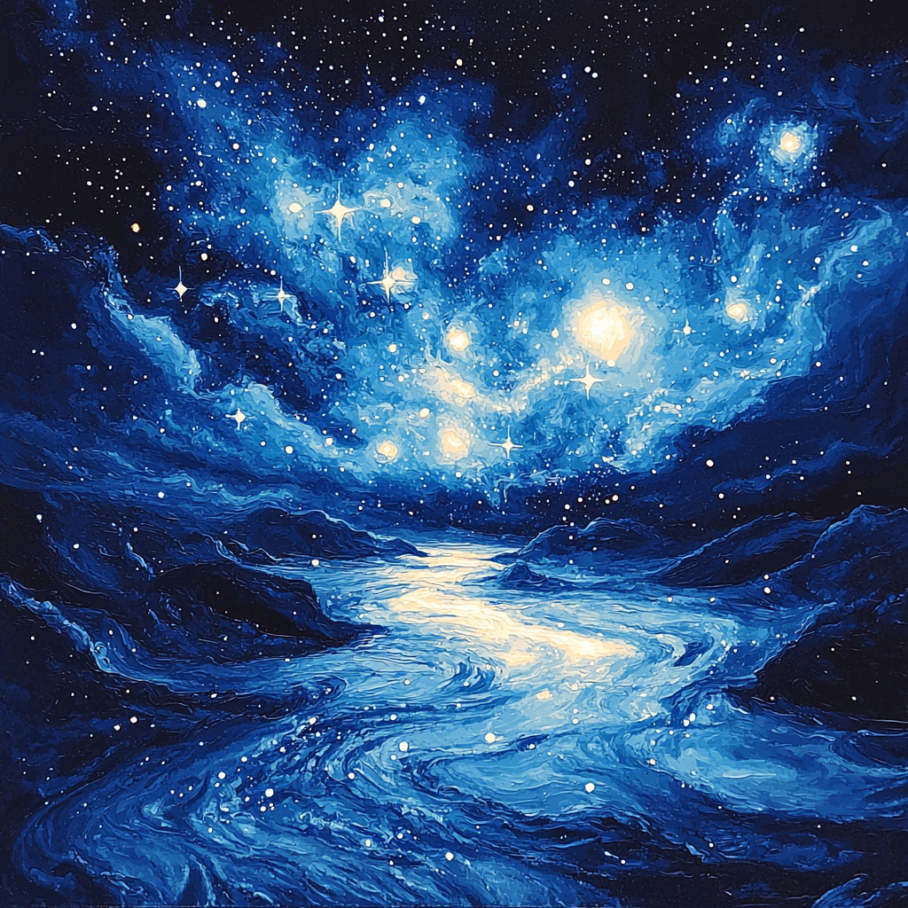 Paul Cézanne Inspired Cosmic Tranquility Paint By Color