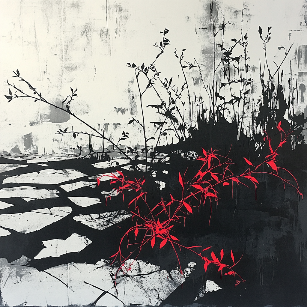 Banksy Inspired Urban Nature Reclamation Number painting