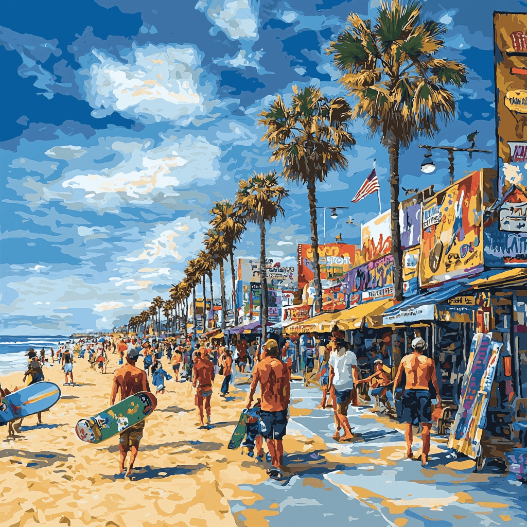 Venice Beach - Los Angeles, USA DIY Paint By Numbers