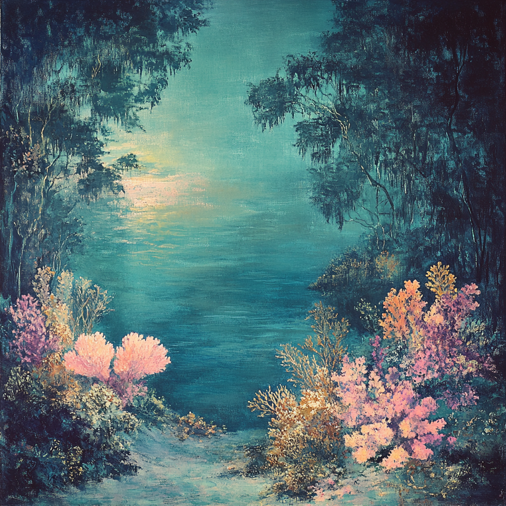 Edgar Degas Inspired Cosmic Coral Garden Paint by numbers kits