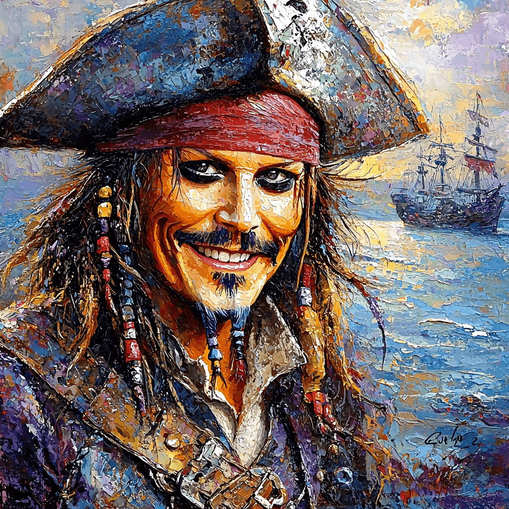 Johnny Depp: Pirate Of The Caribbean's Dreamscape Paint By Numbers