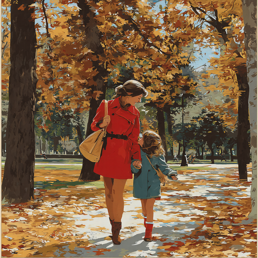 A Stroll Through Time With Mom Numbered Painting Kits