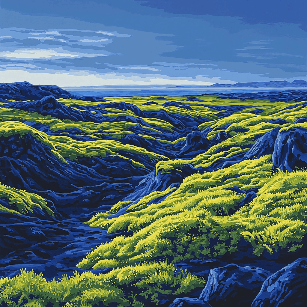 Icelandic Lava Fields - Iceland Paint By Number