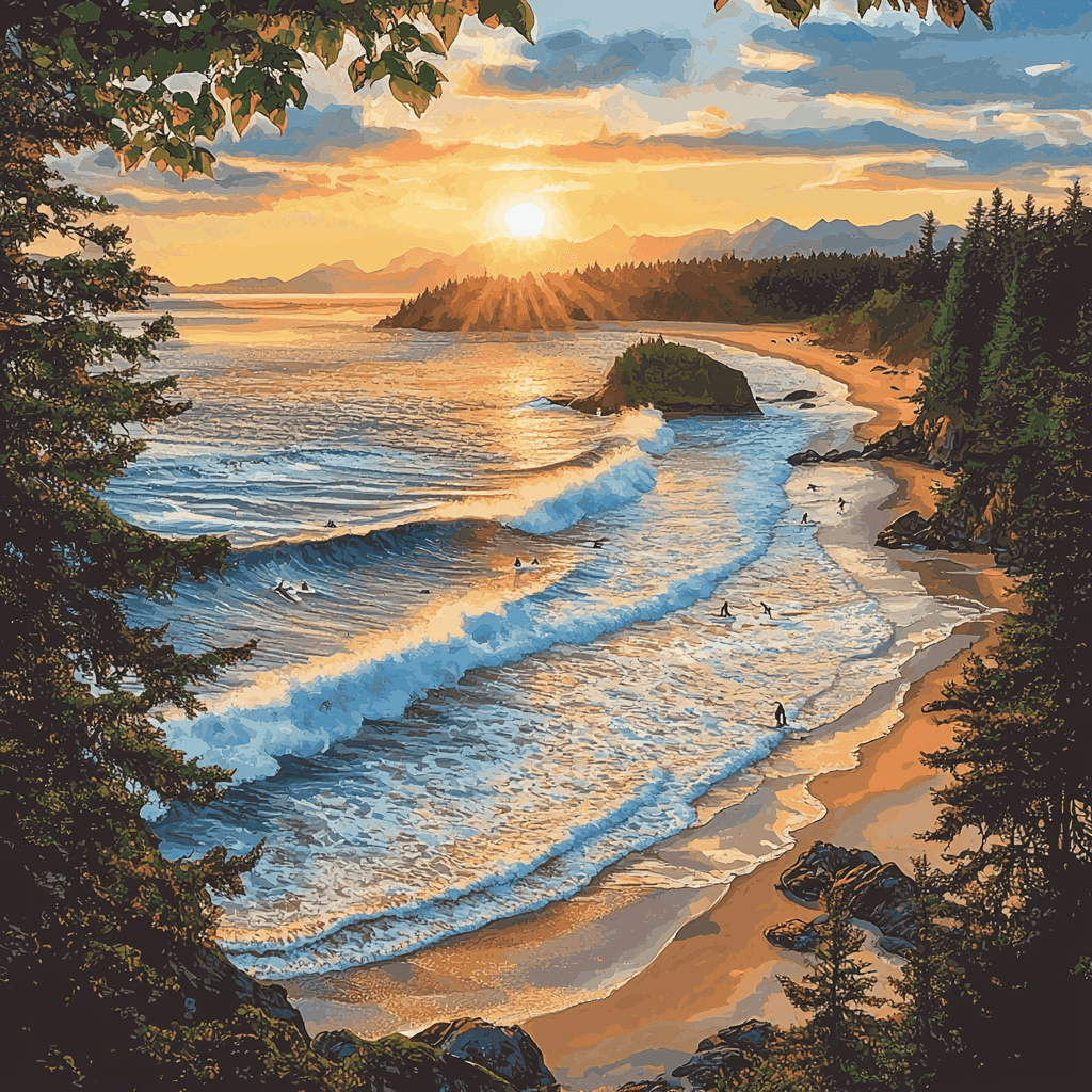 Vancouver Island's Tofino Paint By Color