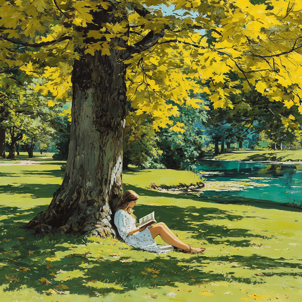 Under The Maple Tree Number Painting