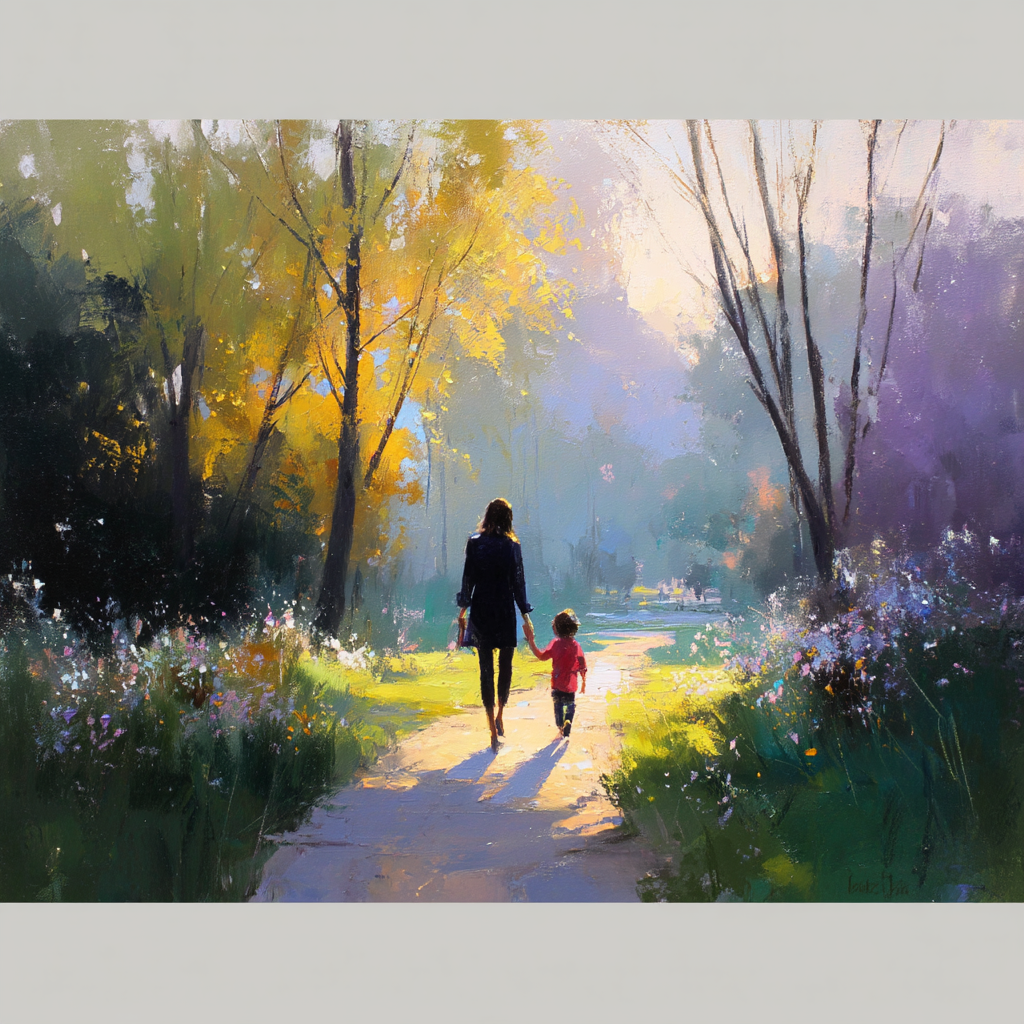 Sunlit Morning Stroll DIY Paint By Numbers