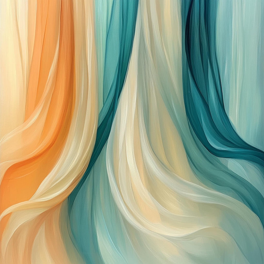 Edgar Degas Inspired Rippling Silk Curtain Number painting