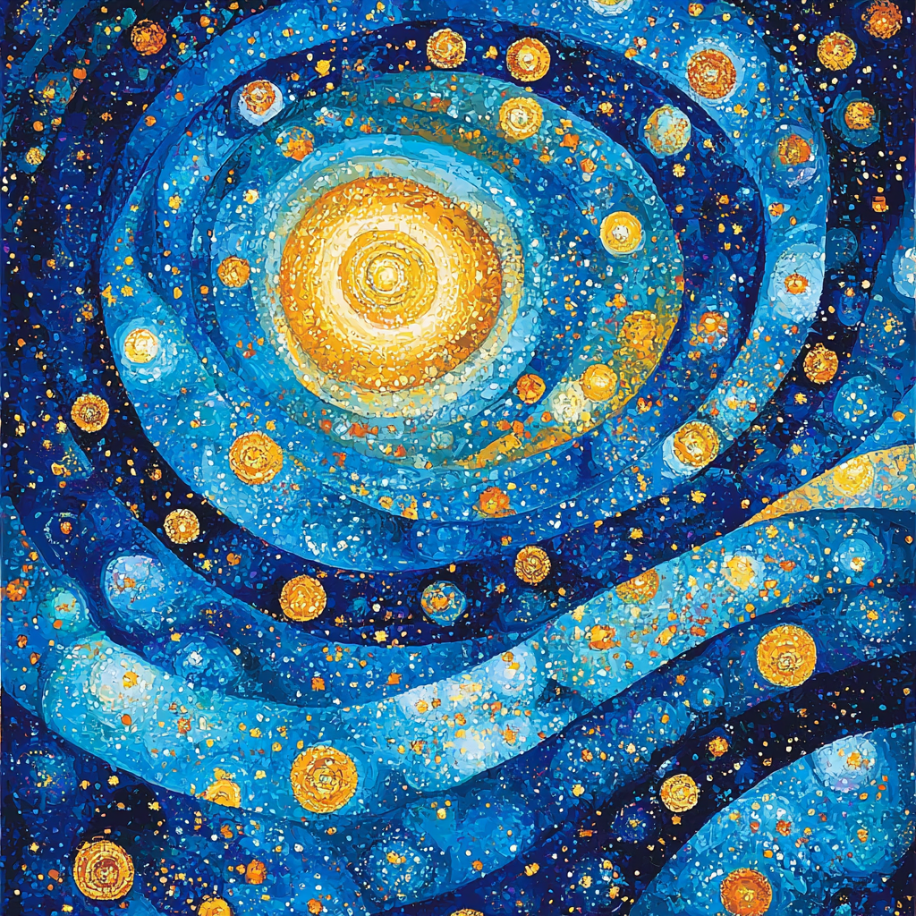 Gustav Klimt Inspired Cosmic Resonance Painting By Numbers Kit