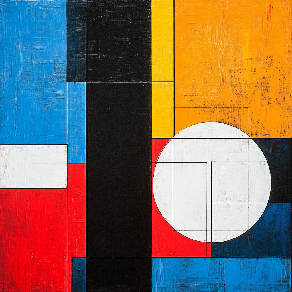 Kazimir Malevich Inspired Urban Rhythm paint by numbers