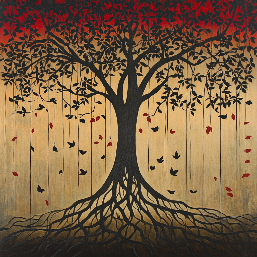 Nandalal Bose Inspired Rhythms Of The Banyan Numbered painting kits