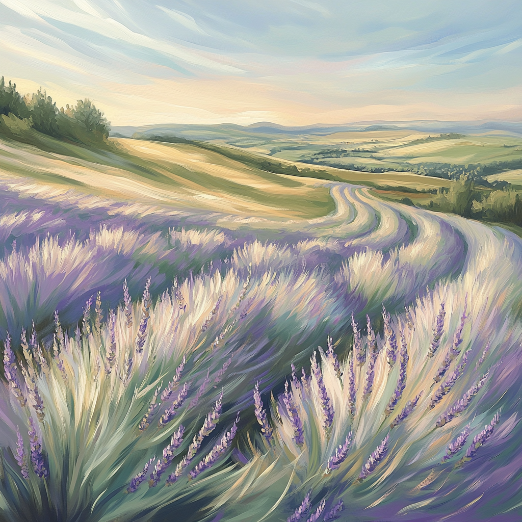 Edgar Degas Inspired Gentle Breeze Over Lavender Fields Painting by numbers kit