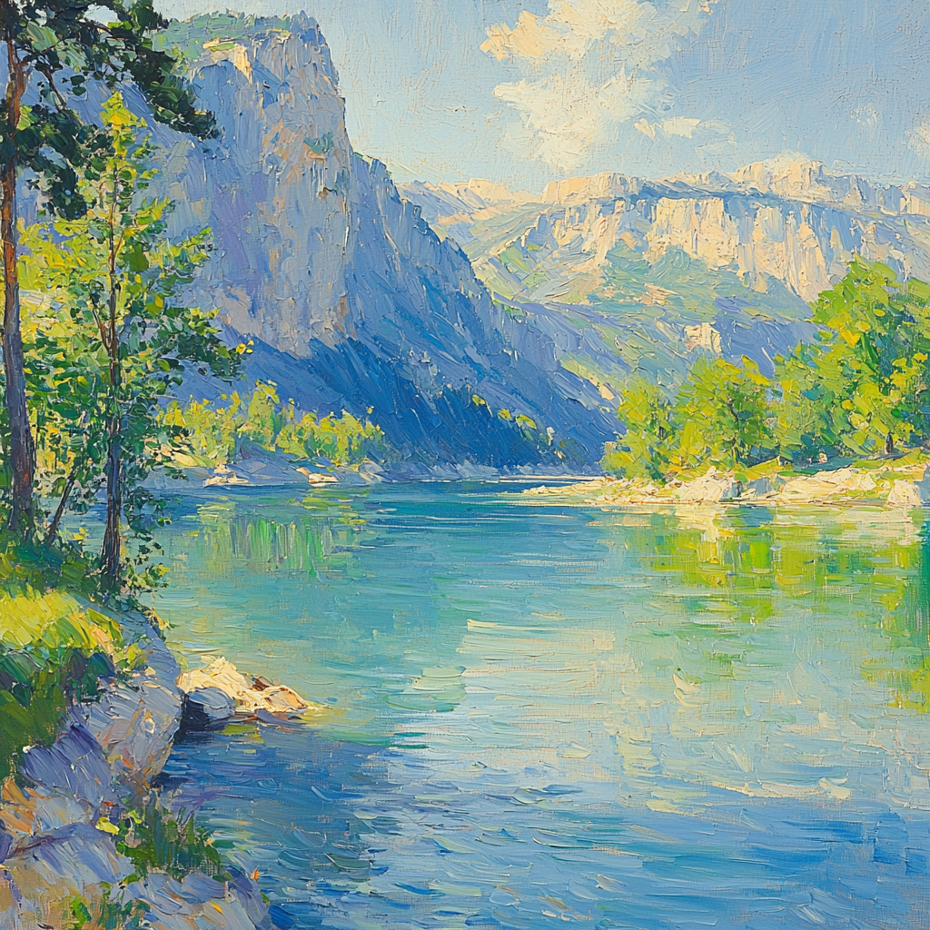 Paul Cézanne Inspired Calm River Path Paint By Number