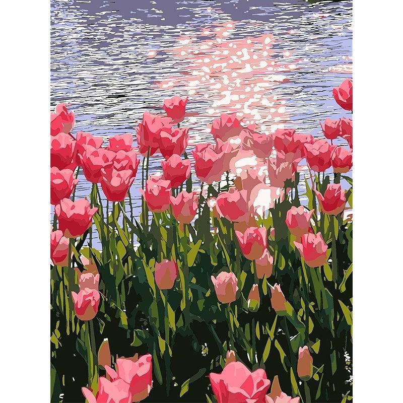 Paint By Number Kit For Adults And Beginners Cat Flowers