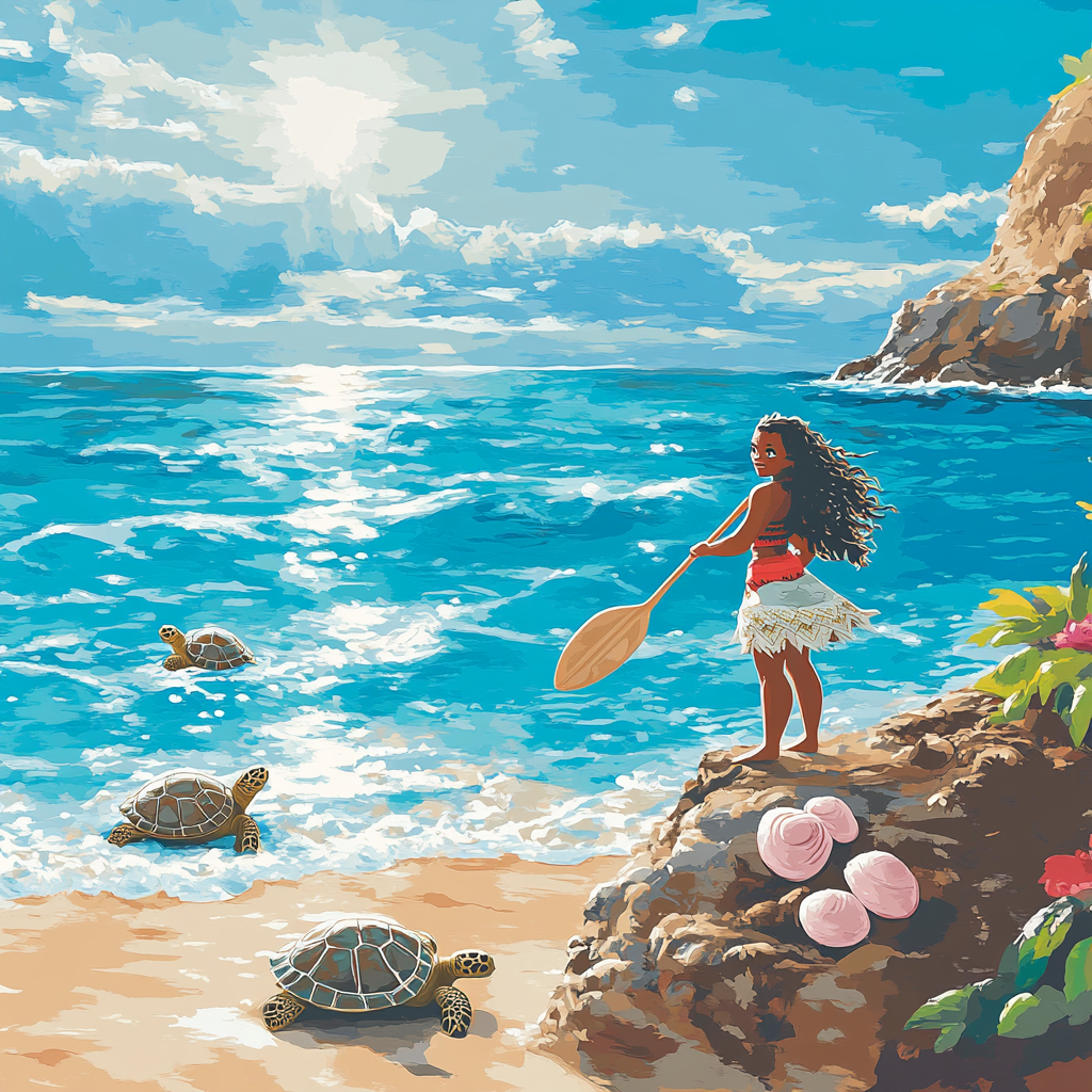 Moana Coastal Quest paint by number