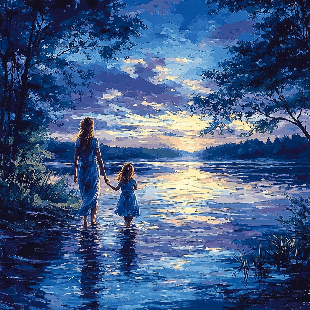 Evening Stroll By The Lake Paint By Numbers Kits