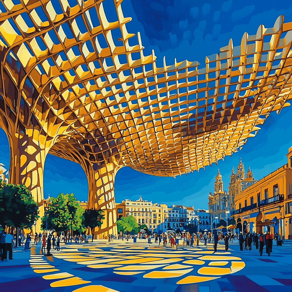Metropol Parasol - Seville, Spain DIY Paint By Numbers