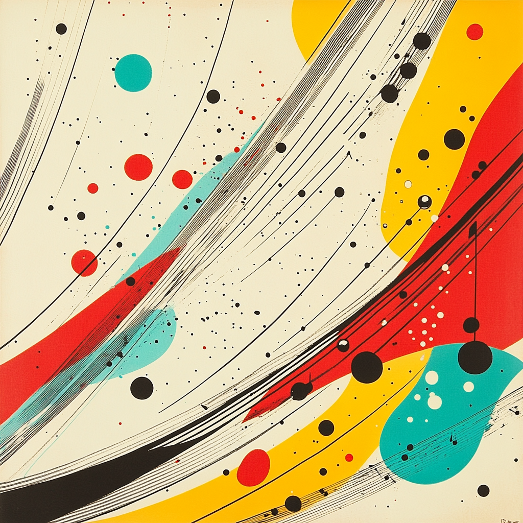 Joan Miró Inspired Harmony Of Floating Sounds paint by number