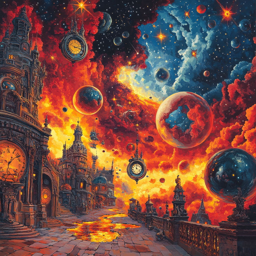 Salvador Dali Inspired Cosmic Surrealism Numbered painting kits