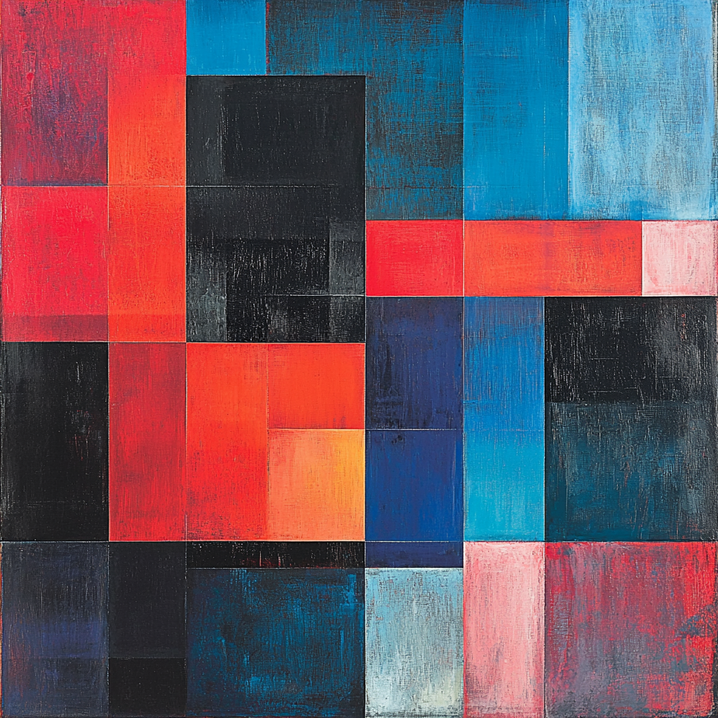 Kazimir Malevich Inspired Colorful Tension Numbered Painting Kits