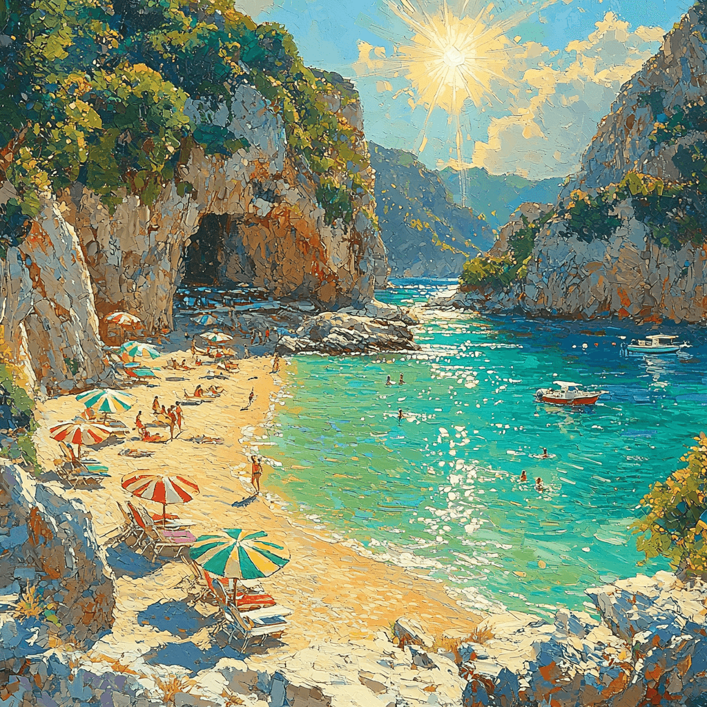 Paleokastritsa Beach Numbered Painting Kits