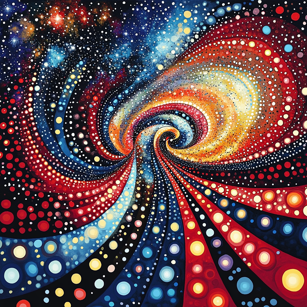 Yayoi Kusama Inspired Cosmic Polka Dance Painting by numbers kit