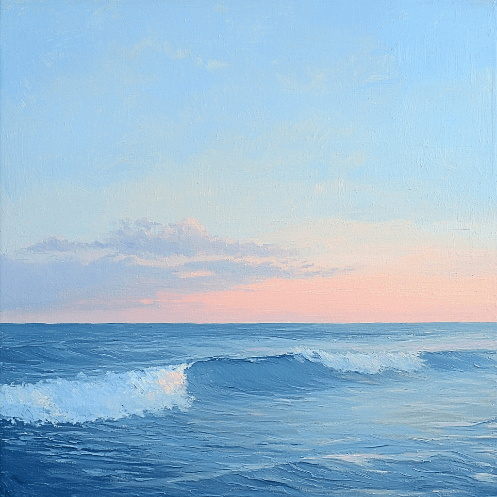 J.M.W. Turner Inspired Romantic Ocean Twilight Number Painting