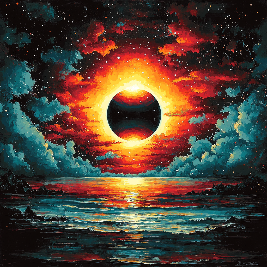 Georges Seurat Inspired Eclipse Of Colors Paint By Numbers Art