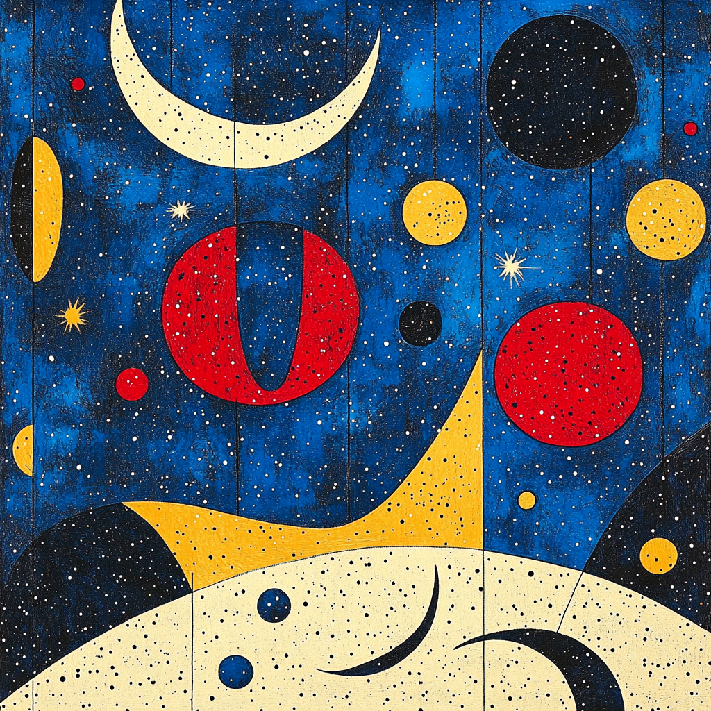 Joan Miró Inspired Celestial Tidal Garden paint by number