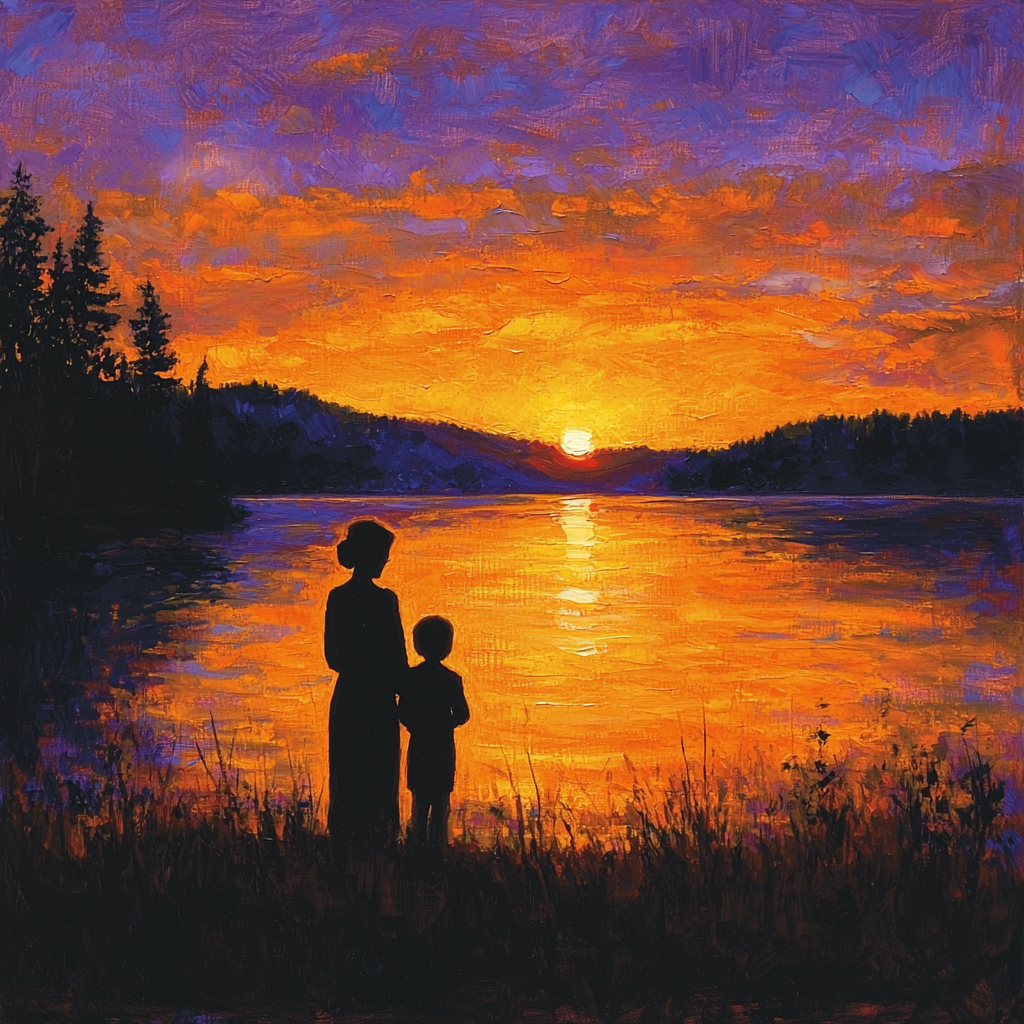 Evening Glow Of Love Painting Number Kit