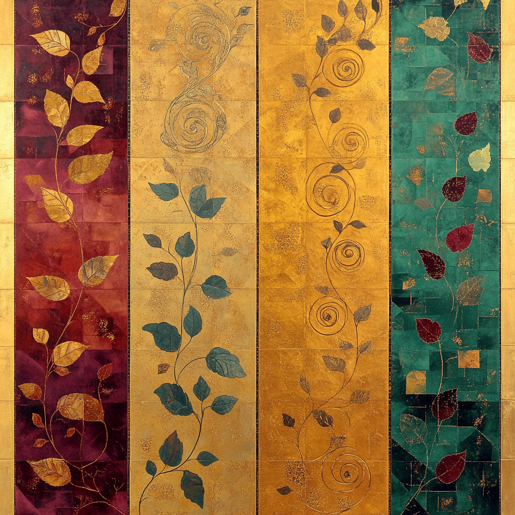 Gustav Klimt Inspired Auric Seasons Numbered painting kits