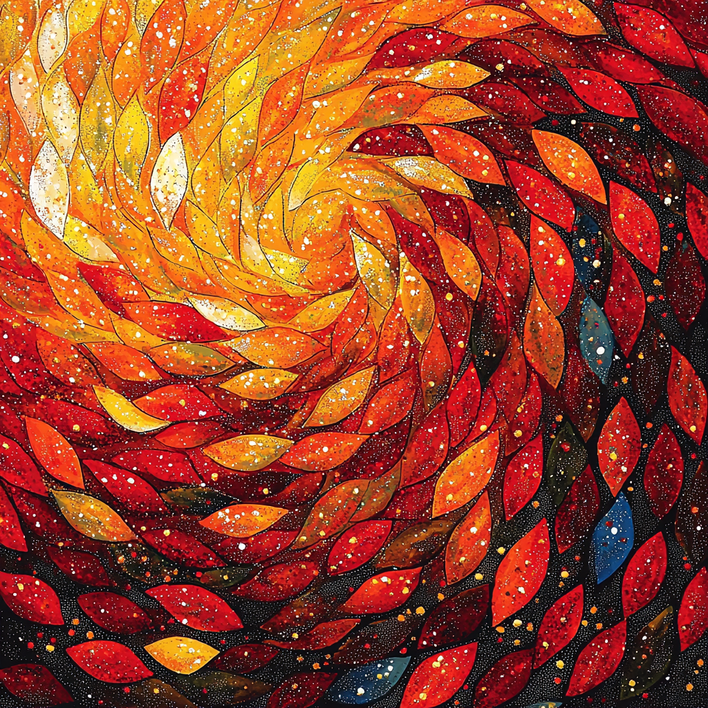 Georges Seurat Inspired Autumn Tapestry Paint By Color