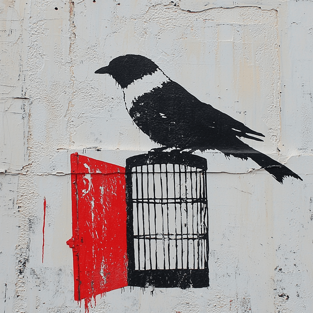Banksy Inspired Fragile Freedom Number Painting