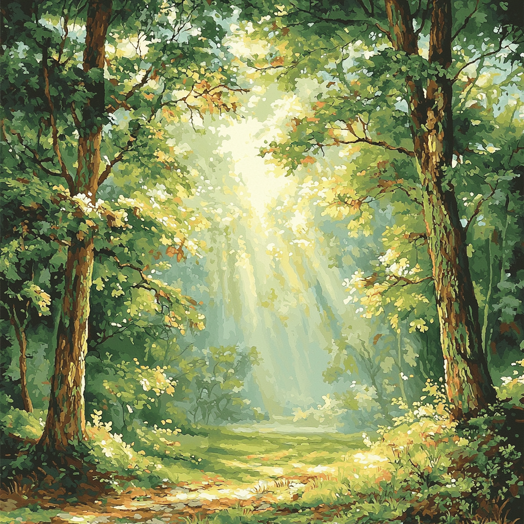 Leonardo Da Vinci Inspired In The Quiet Of The Forest Paint By Number