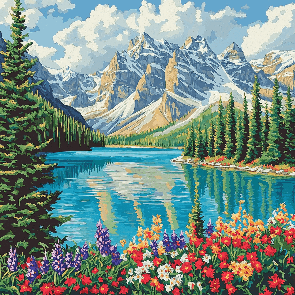 Moraine Lake Painting Number Kit