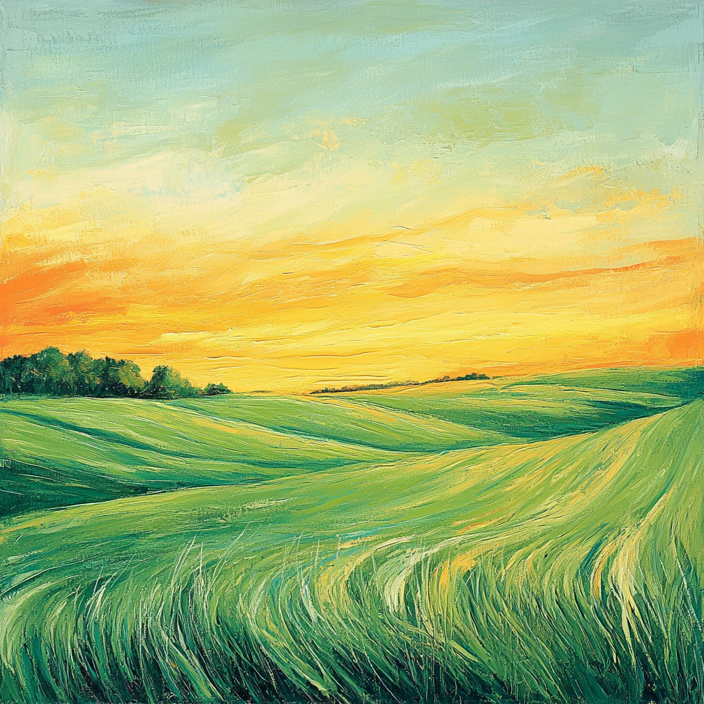 Edvard Munch Inspired Pulsating Summer Field paint by numbers