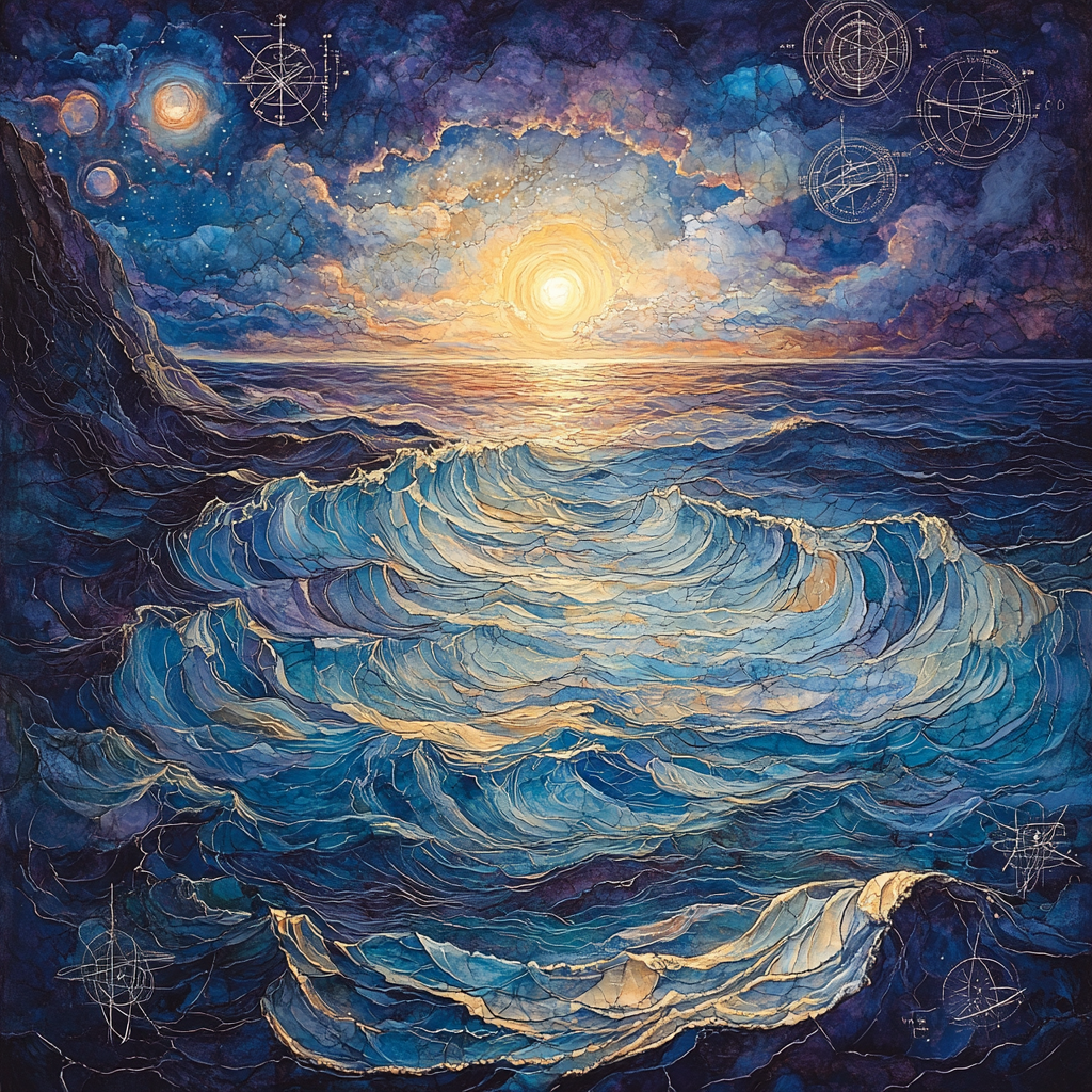 Michelangelo Inspired Celestial Seas DIY paint by numbers