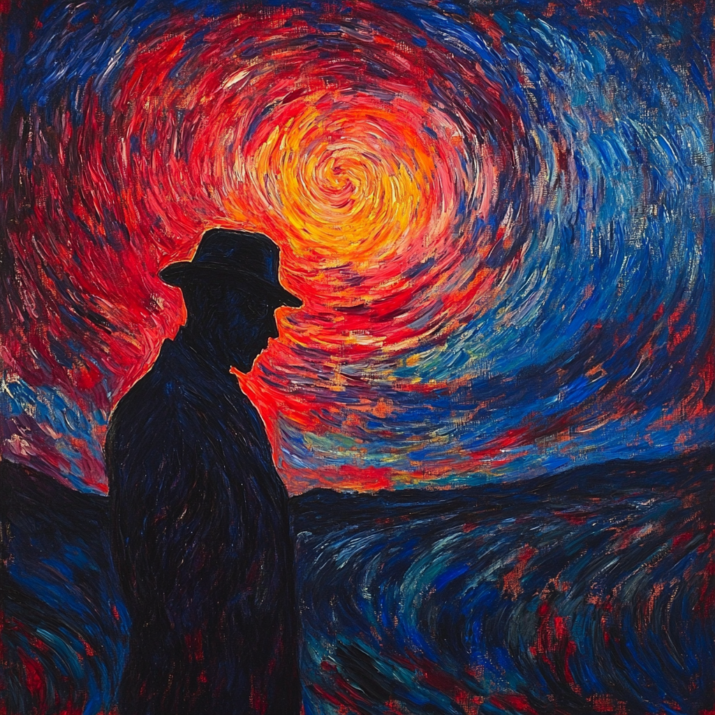 Edvard Munch Inspired Emotional Figure paint by numbers