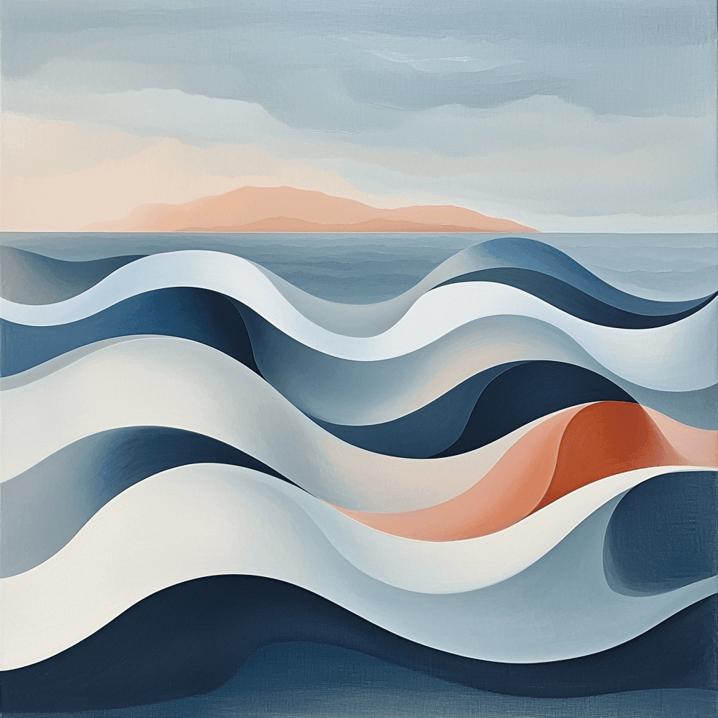 Barbara Hepworth Inspired Hepworth's Ocean Harmony Paint By Numbers