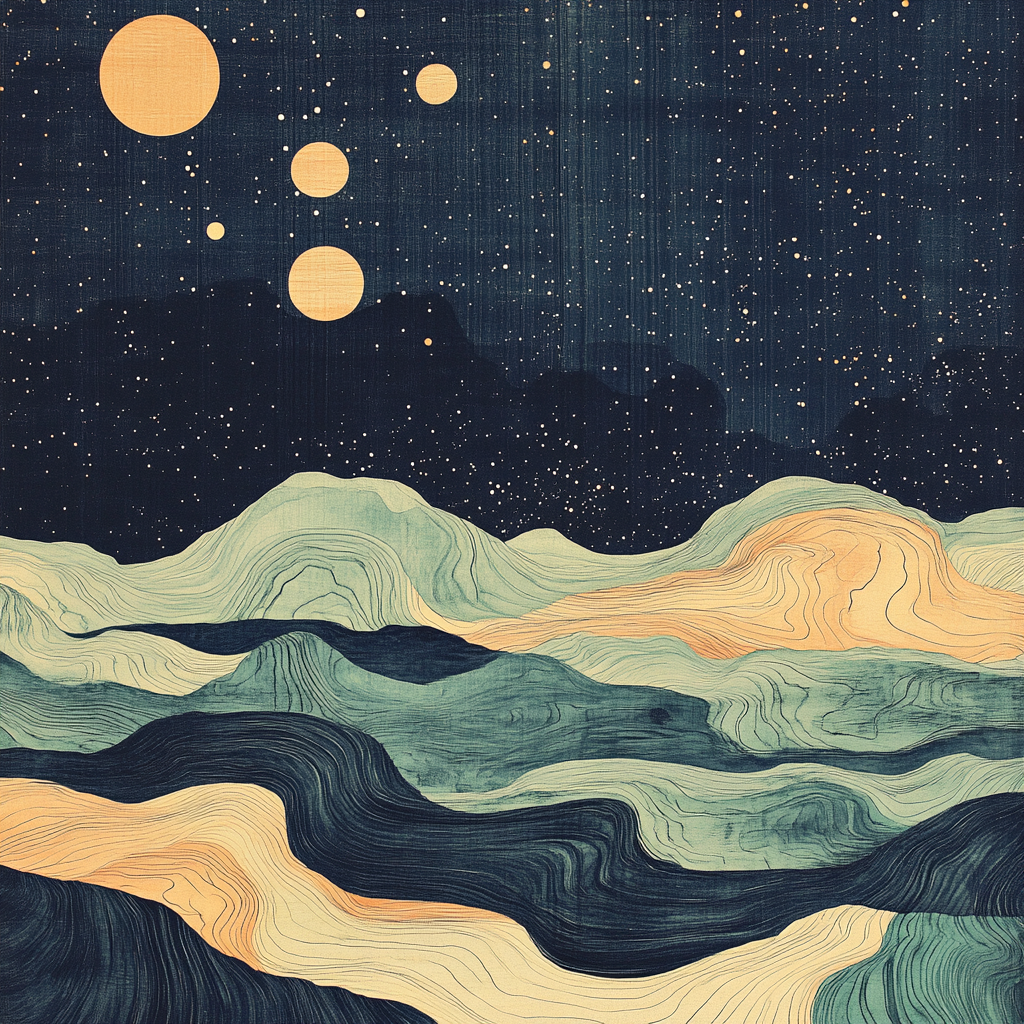 Max Ernst Inspired Celestial Cartography painting number kit