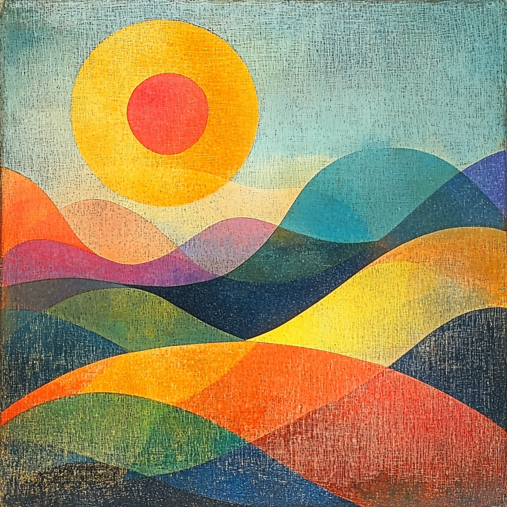 Paul Klee Inspired Rhythmic Landscapes Painting Number Kit