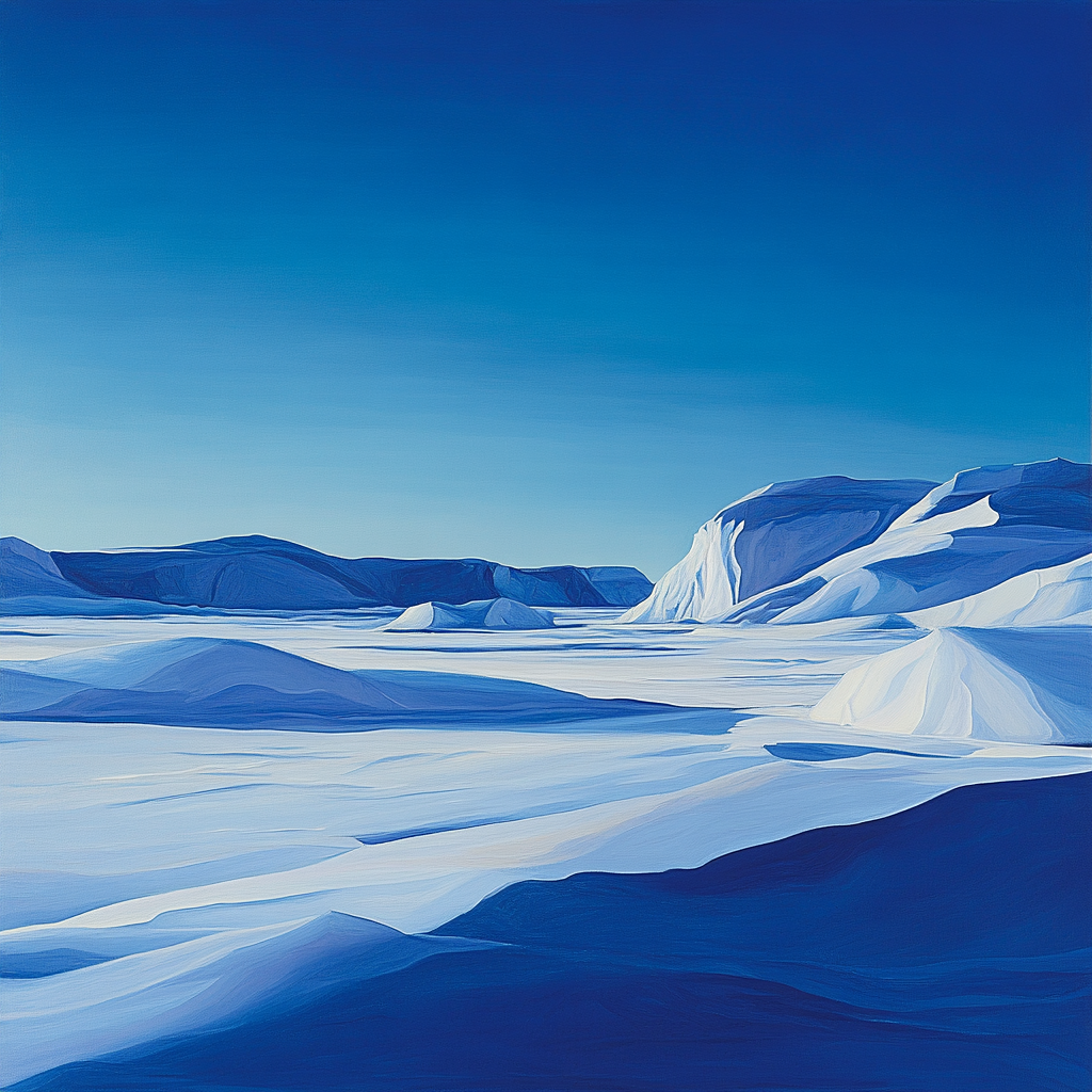 Lawren Harris Inspired Serene Northern Icefields paint by number