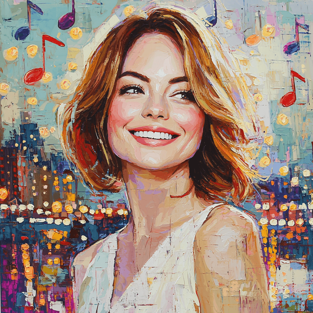Emma Stone: A Dance With Stardom And La La Land Paint By Numbers Art