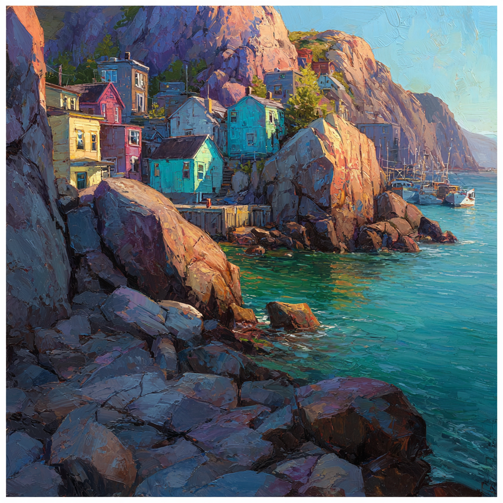 Bouldering Cliffs And Coastal Village Hobart Australia Paint by numbers kits