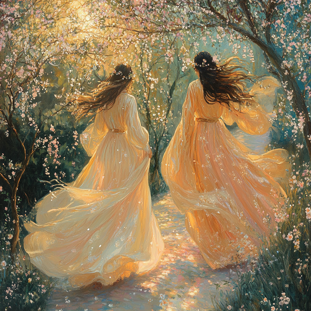 Botticelli Inspired Spring Nymphs Paint by numbers art