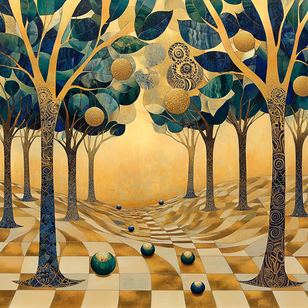 Gustav Klimt Inspired Celestial Orchard paint by number