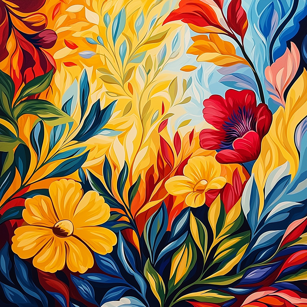 Frida Kahlo Inspired Floral Spirit Awakening DIY Paint By Numbers