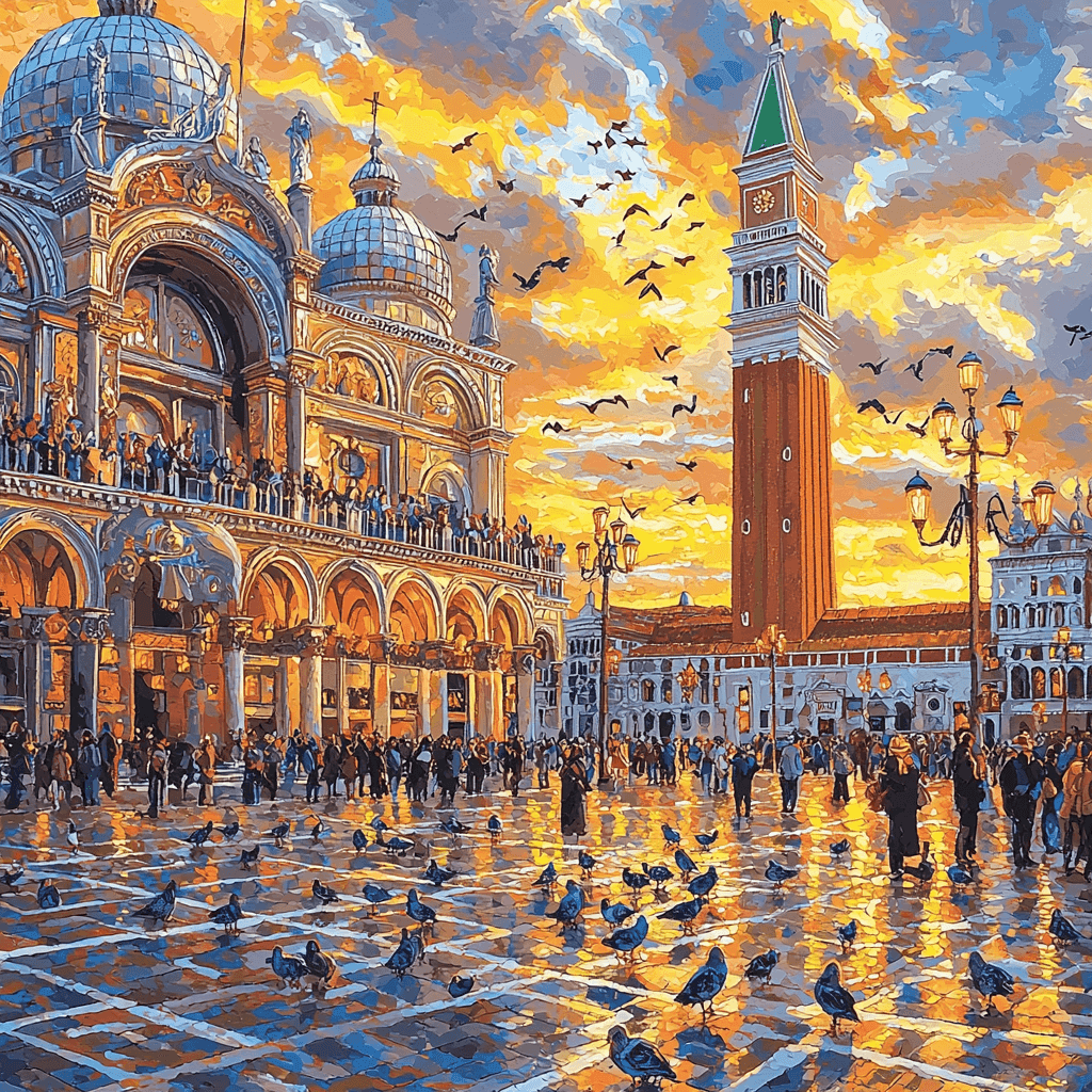 Piazza San Marco - Venice, Italy DIY Paint By Numbers