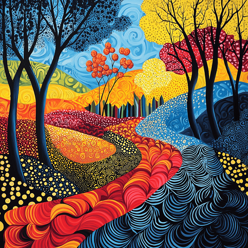 Yayoi Kusama Inspired Dreamscape Patterns Painting By Numbers Kit